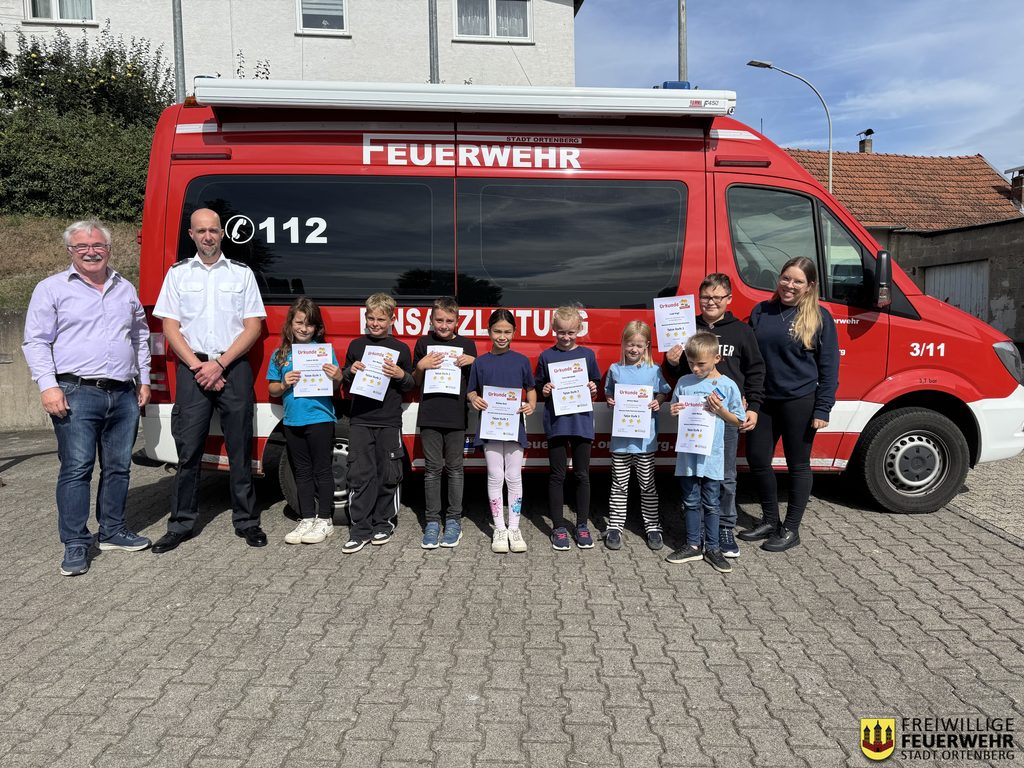 Stadtweite Abnahme der Tatze 3 der Kinderfeuerwehren der Stadt Ortenberg