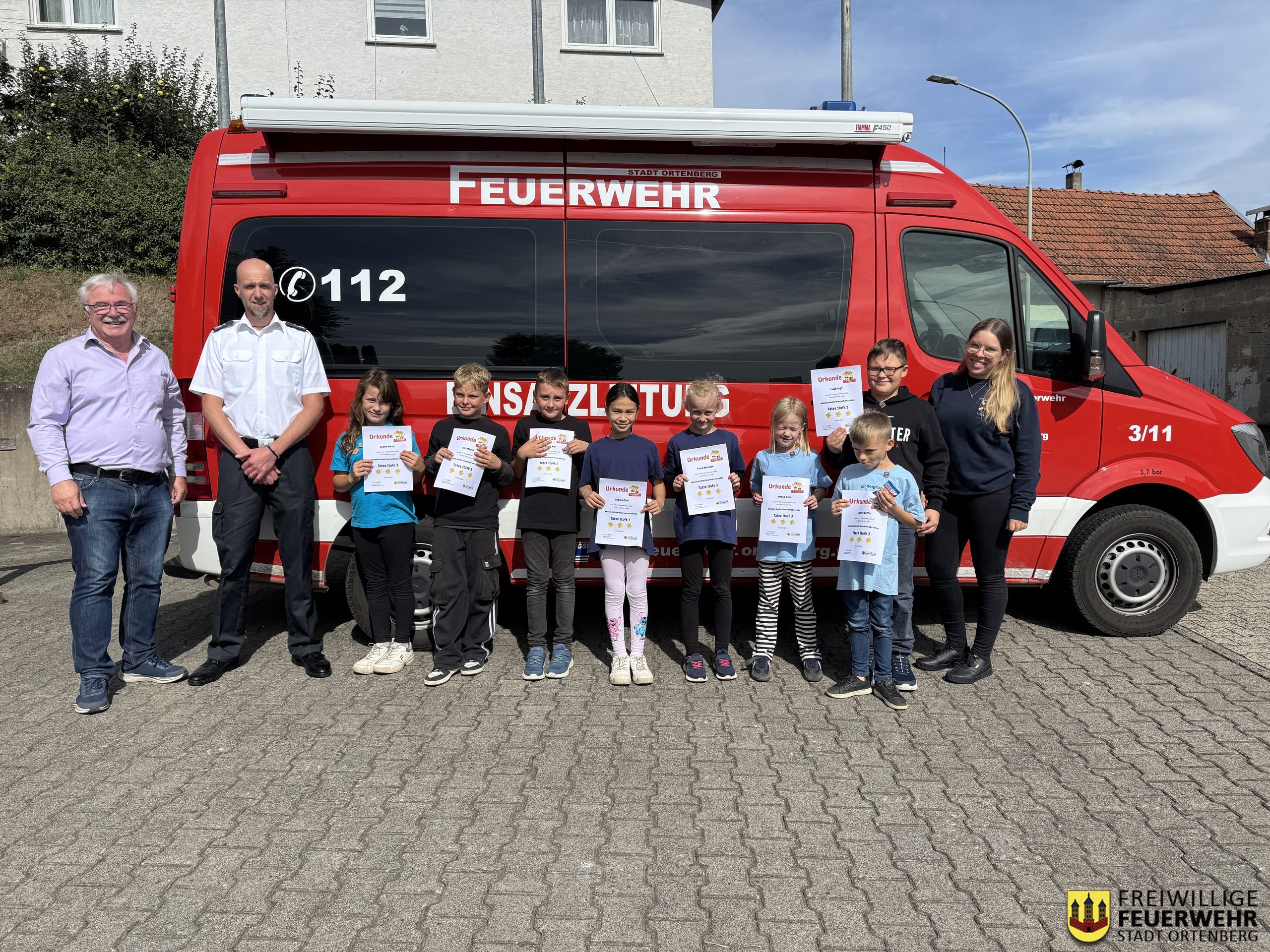 Stadtweite Abnahme der Tatze 3 der Kinderfeuerwehren der Stadt Ortenberg